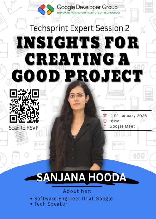 An online Expert Session on the insights for creating a Good project for TechSprint (Online Hackathon by GDG)
